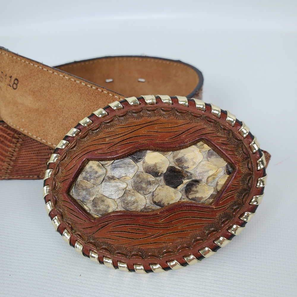 ACME Lizard Large Removable Buckle Belt Like New! - Picture 3 of 8